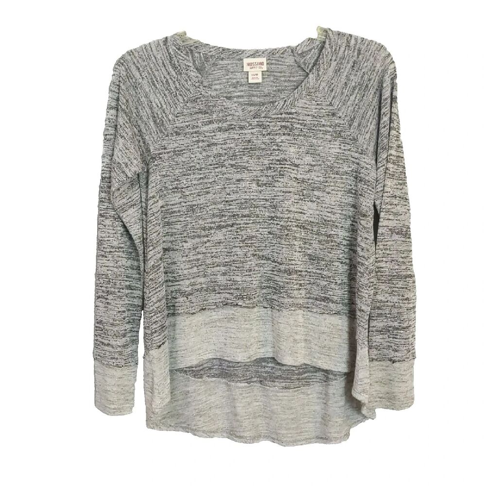 Mossimo Gray Hi-Lo Hem Lightweight Long Sleeve Top Women's XS